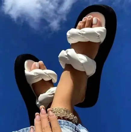 

Sandals for Women's Wear 2021 New Net Red Flat Bottomed Versatile Casual Fashion Super Fire Sandals FashionThick Bottomed 7KG159