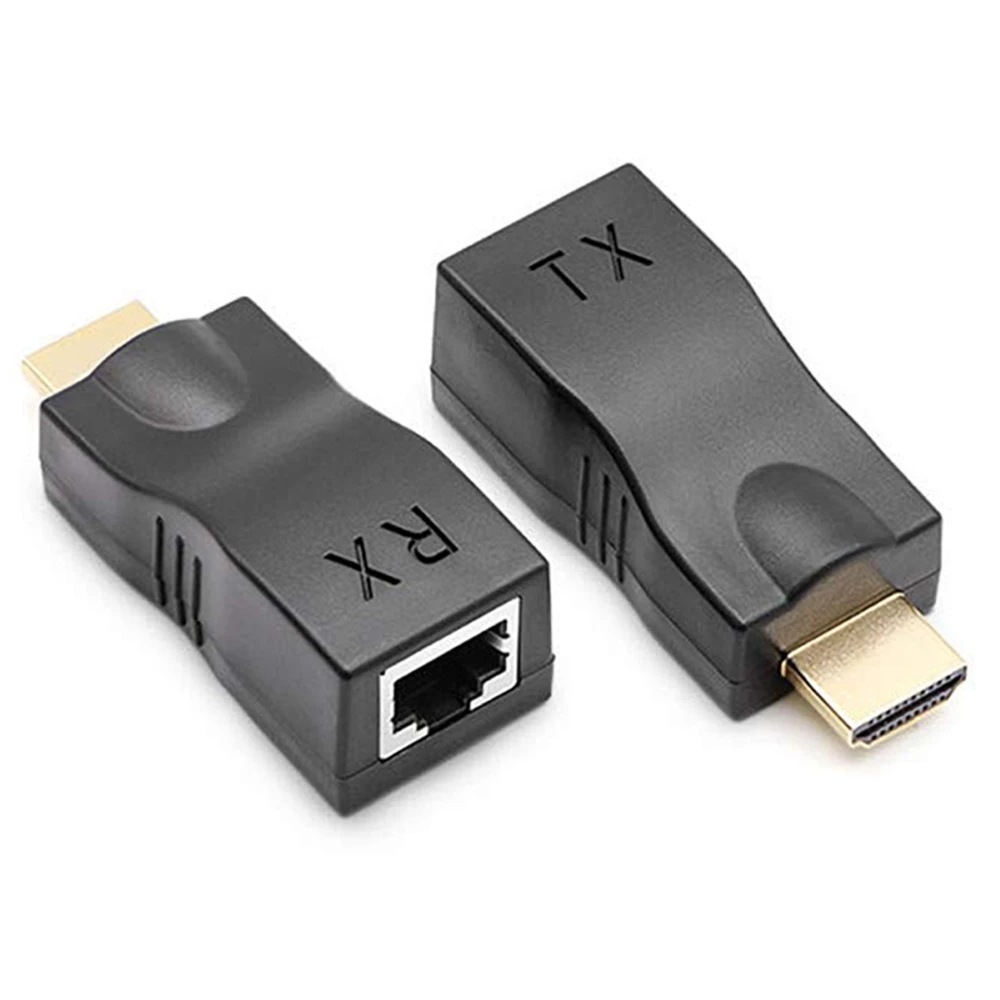 1 пара 4K HDMI-совместимый удлинитель до 30 м RJ45 более CAT5e Cat6 сеть Ethernet LAN для HDTV HDPC DVD PS3
