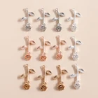 8 шт. Четырехцветные длинные подвески с цветами розы для изготовления своими руками браслетов ожерелий ювелирных изделий ручной работы