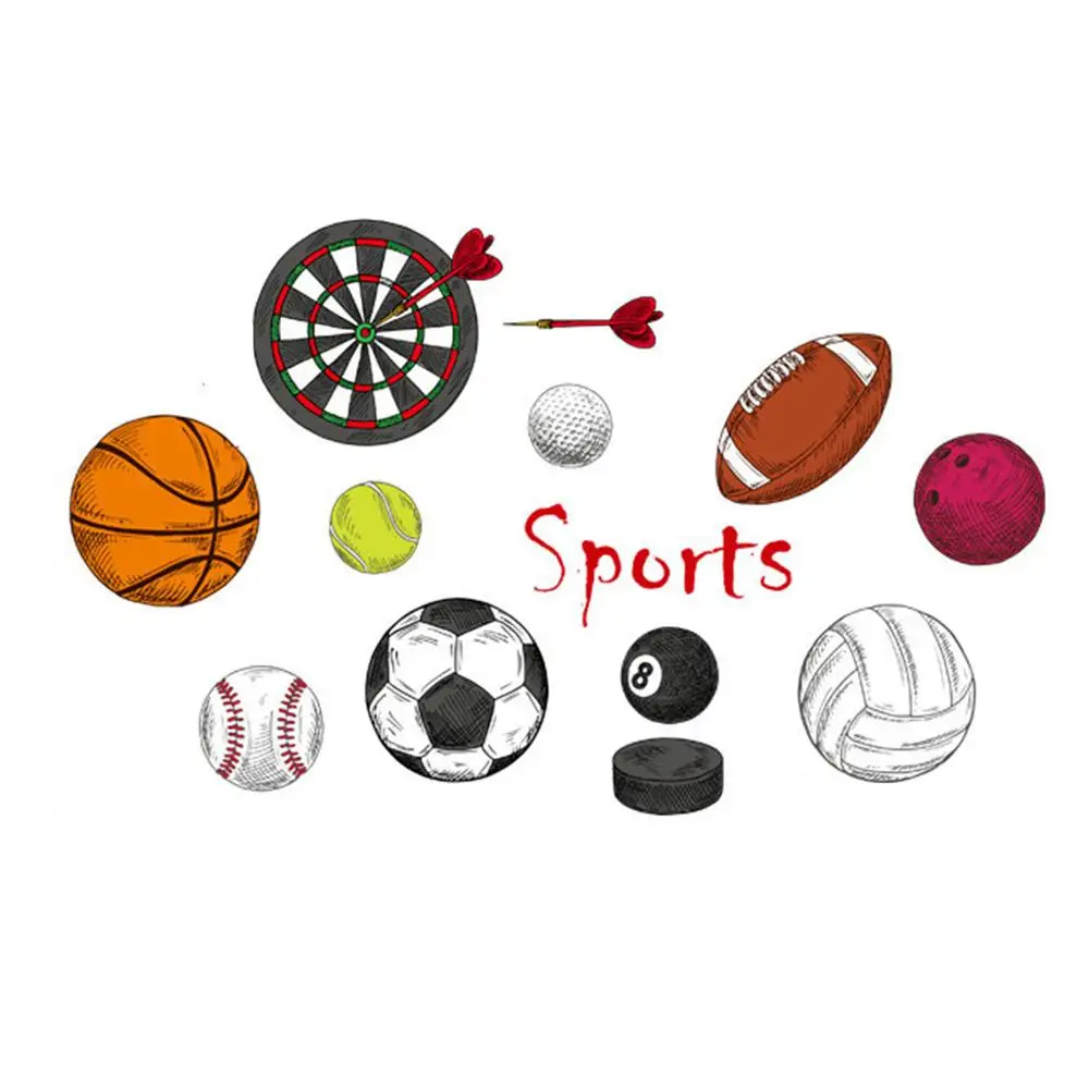 Стикер для баскетбола и футбольных игр Съемный Виниловый Декор дома гостиной