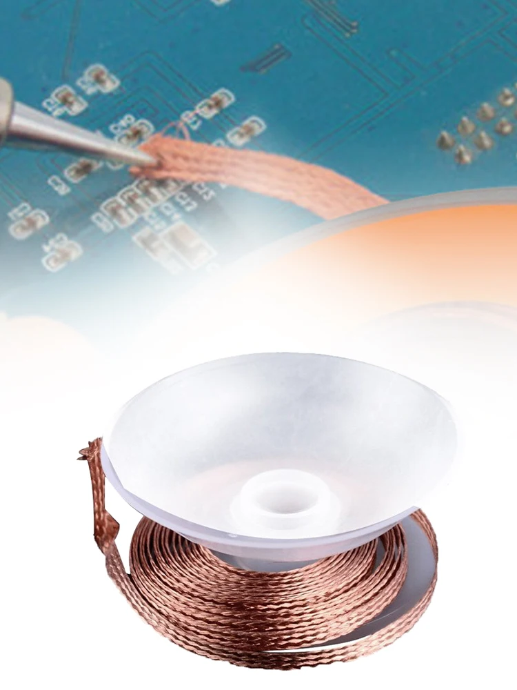 

2.5mm/3.0mm 1.5M Desoldering Braid Welding Solder Remover Wick Wire Low Residue Tin Strip For Electrical Soldering And DIY