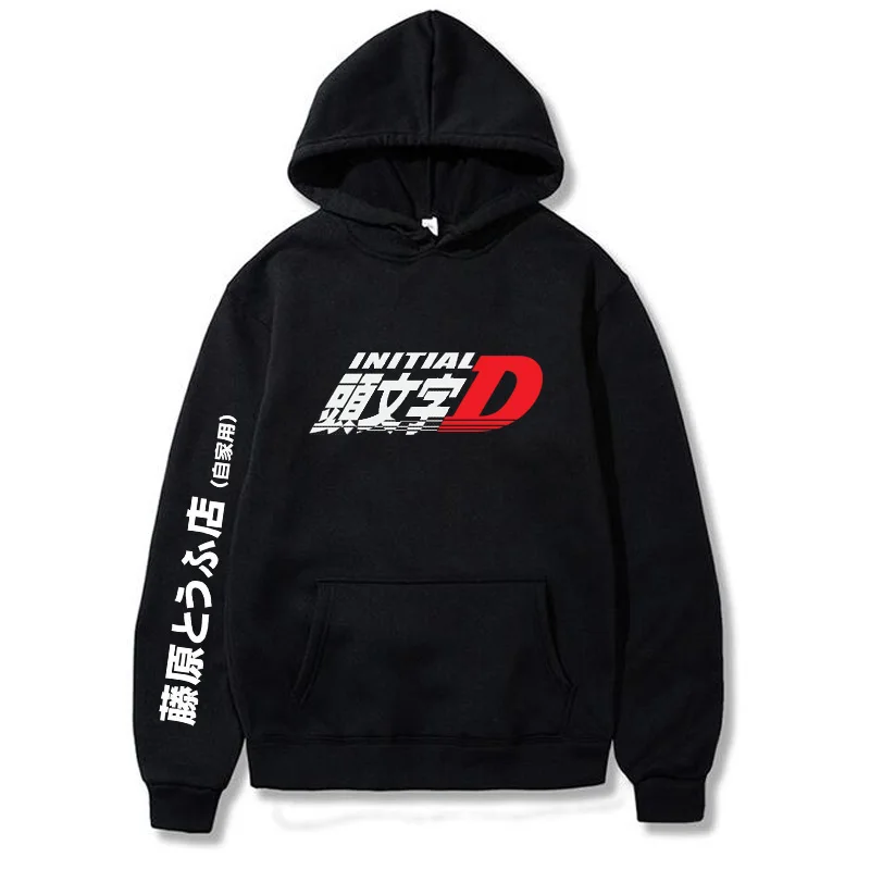

Japanese Japan Anime Initial D Man Hoodie Harajuku Pullover Streetwear Hoody Takumi Fujiwara Tofu Shop Men's Winter Sweatshirt