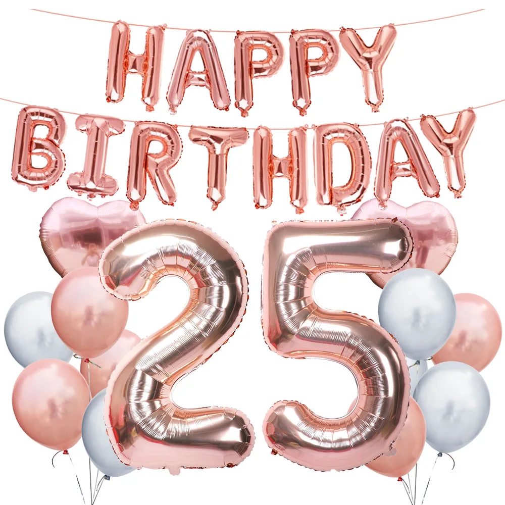 No.50 Amawill, розовое золото, для взрослых, 50 лет, с днем рождения, фольга, шар, день рождения, вечеринка, украшения, 50 лет, юбилей, принадлежности, 75D - Цвет: No.50
