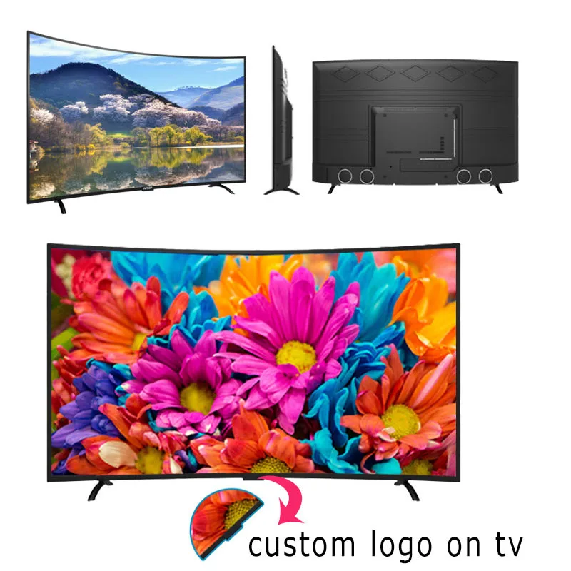 Бесплатная доставка по морю низкая цена crt tv android hd smart led изогнутый телевизор
