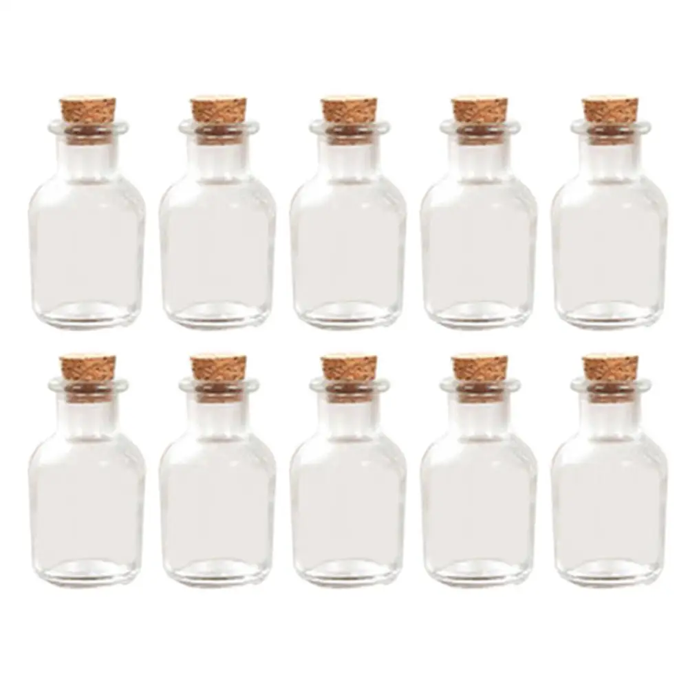 10Pcs 6.8x3.7cm 30ml Цена мини, из прозрачного стекла бутылки Флаконы пустой образец банки с пробкой сообщение флакон свадьбы желаний бутылка, Лидер продаж - Цвет: 10Pcs 6.8x3.7cm 30ml