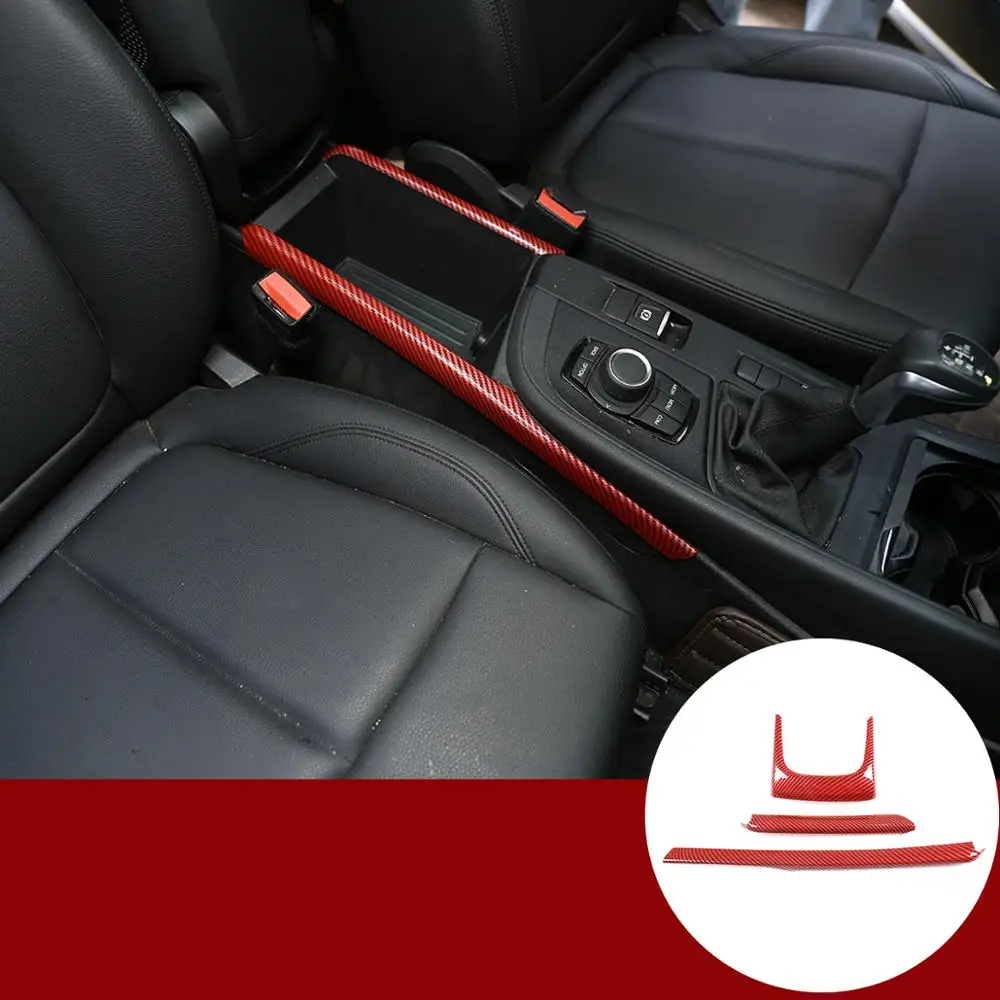 

Аксессуары для интерьера автомобиля для BMW X1 f48 2016-2019 X2 F47 2018 ABS пластик красный углеродное волокно центральный подлокотник-ящик отделка