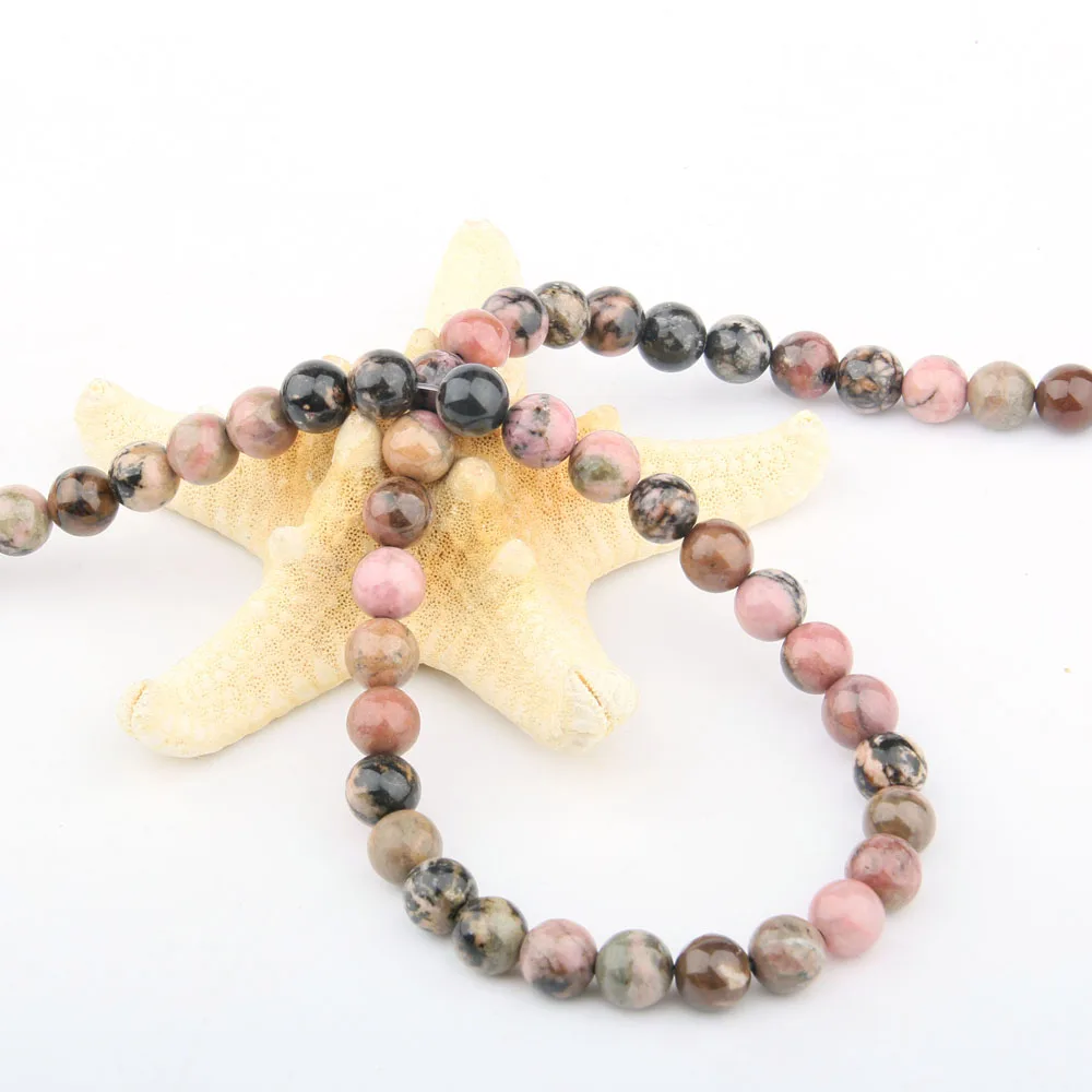 

Round Natural Stone Beads Dialogites Loose Stone Bead for Bracelet Necklace Jewelry Making DIY Size 4mm/6mm/8mm/10mm/12mm