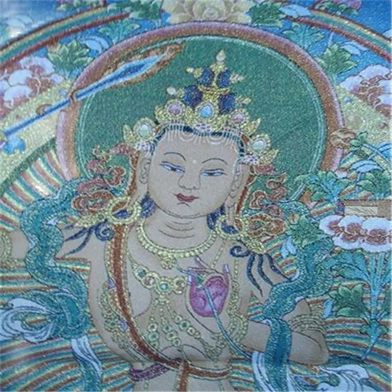 Хит продаж парчовая картина Thangka золотой шелковый вышитый тибетский Будда