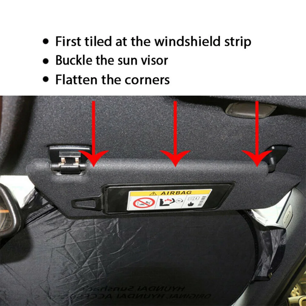 

Anti-UV Car Windshield Sunshade Sunshade Silver Sunscreen Foldable Replacement