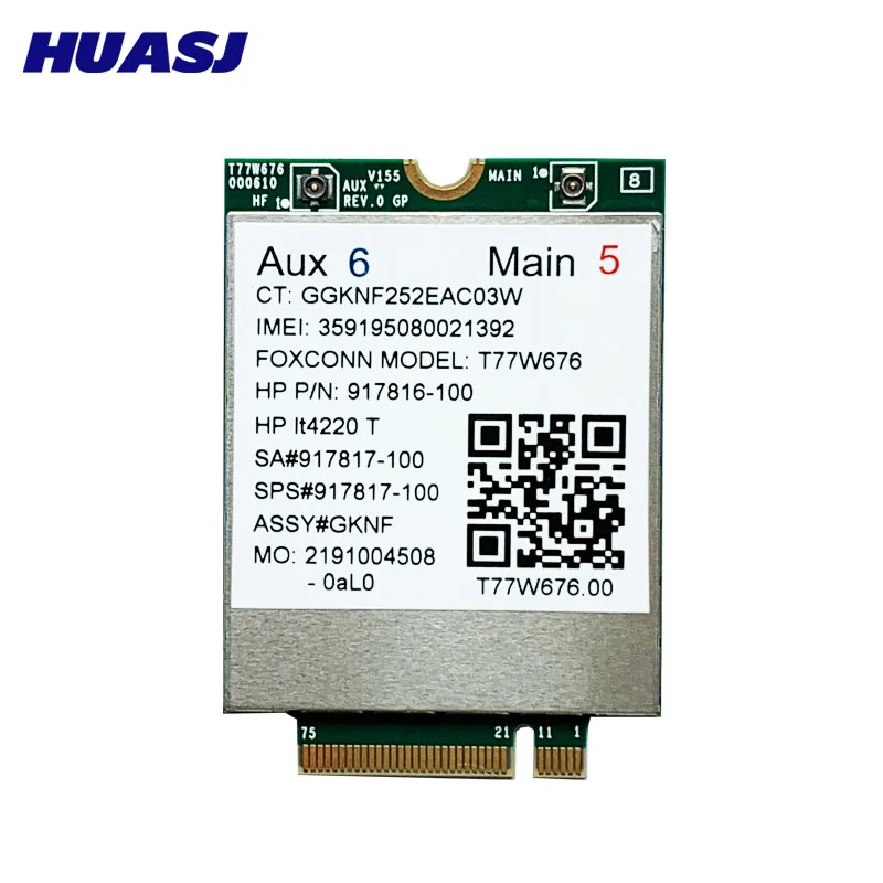 T77W676 lt4220 X12 для модема SODIAL 4G LTE 917817 100 WWAN M.2 450 Мбит/с беспроводная карта Elite X2 1030 G3