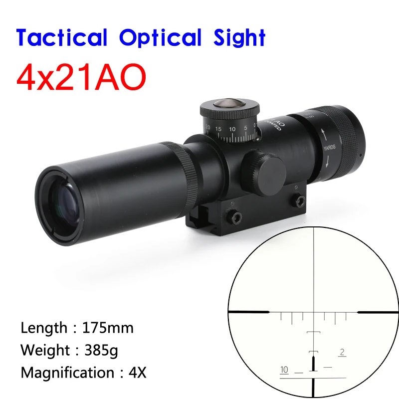 Тактический Оптический прицел 4x21AO компактный охотничий винтовочный оптический