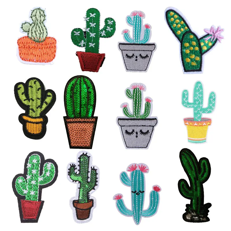 Утюг на патчи для одежды Бесплатная доставка 3D растений кактуса DIY Алмазная