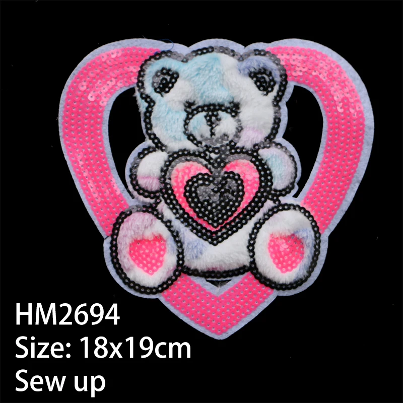 Цветная фланелевая нашивка с изображением милого медведя из черно-белой собаки