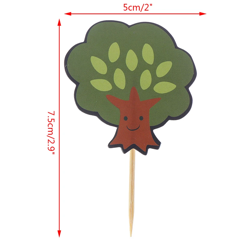 24 шт лесные животные Торт Топперы Джунгли Лес животное кекс топперы для детей