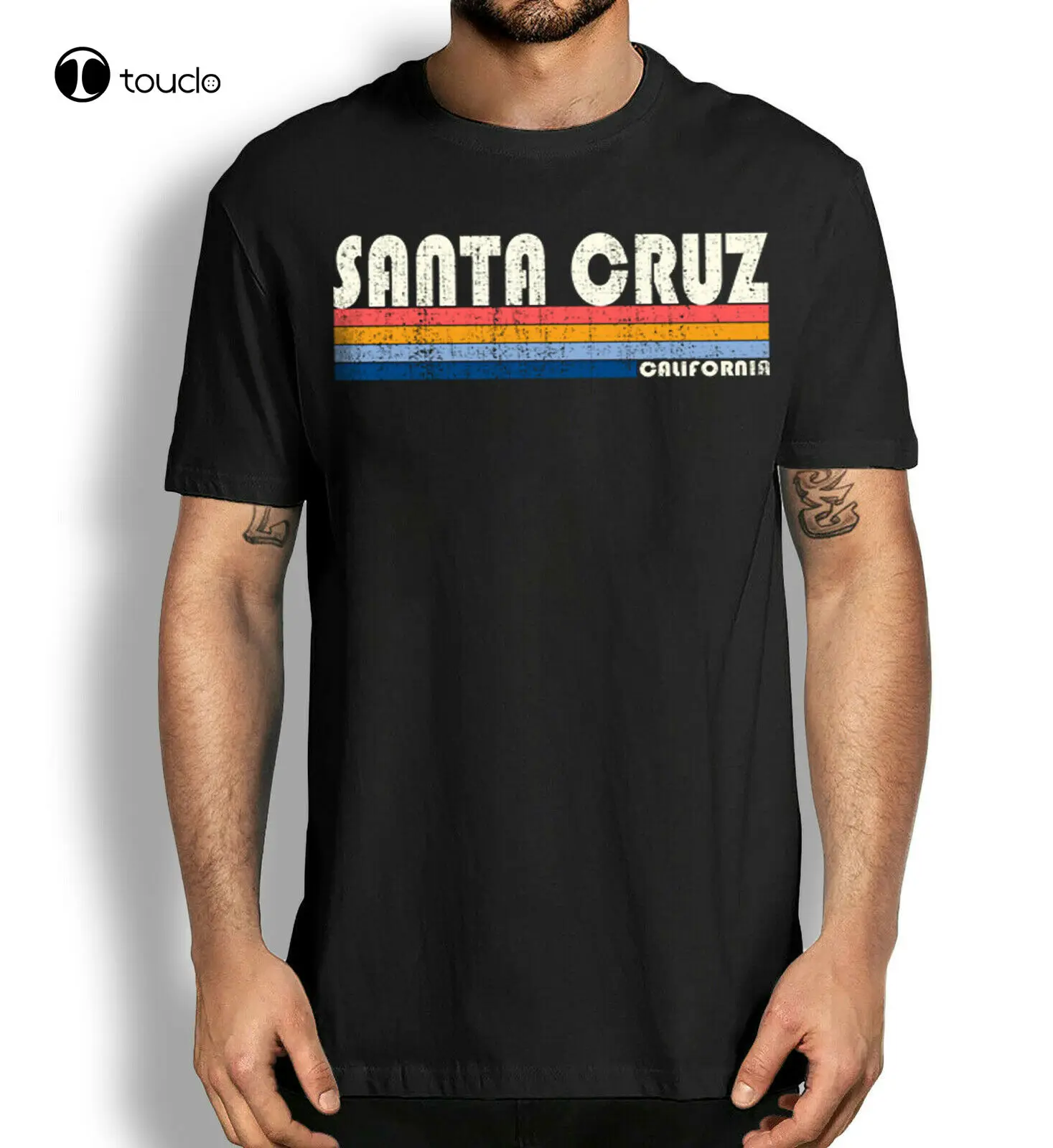 

New California Vintage 70S 80S Style Santa_Cruz T-Shirt Santa Ca Shirt Cotton Tee Shirt Unisex