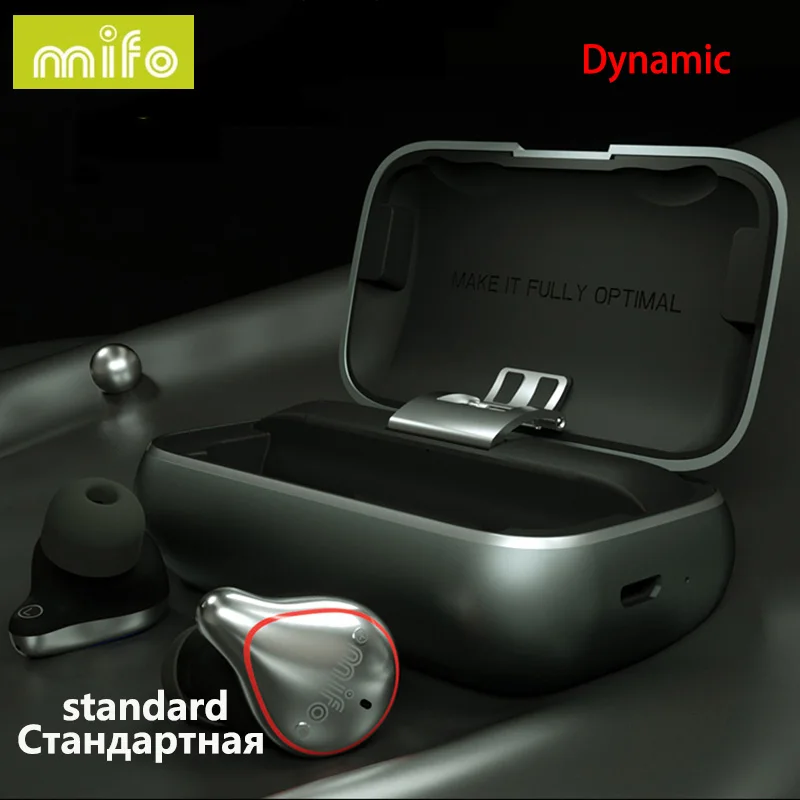 Shipping from Russia Mifo O5 TWS Mini Bluetooth 5.0 Wireless In-Ear Earbuds Waterproof Earhones 3D Stereo Sound наушники - Цвет: Grey standard
