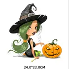 Термоклейкие наклейки на одежду Хэллоуин ведьма девушка термоклейкие наклейки на одежду гибкий плавкий патч термоклейкие виниловые наклейки