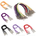 20 штук 1,5 мм Fauxs кожаный ручной работы регулируемый плетеный веревочный Кулон Шарм DIY фурнитура застежка-карабин шнур для изготовления ювелирных изделий