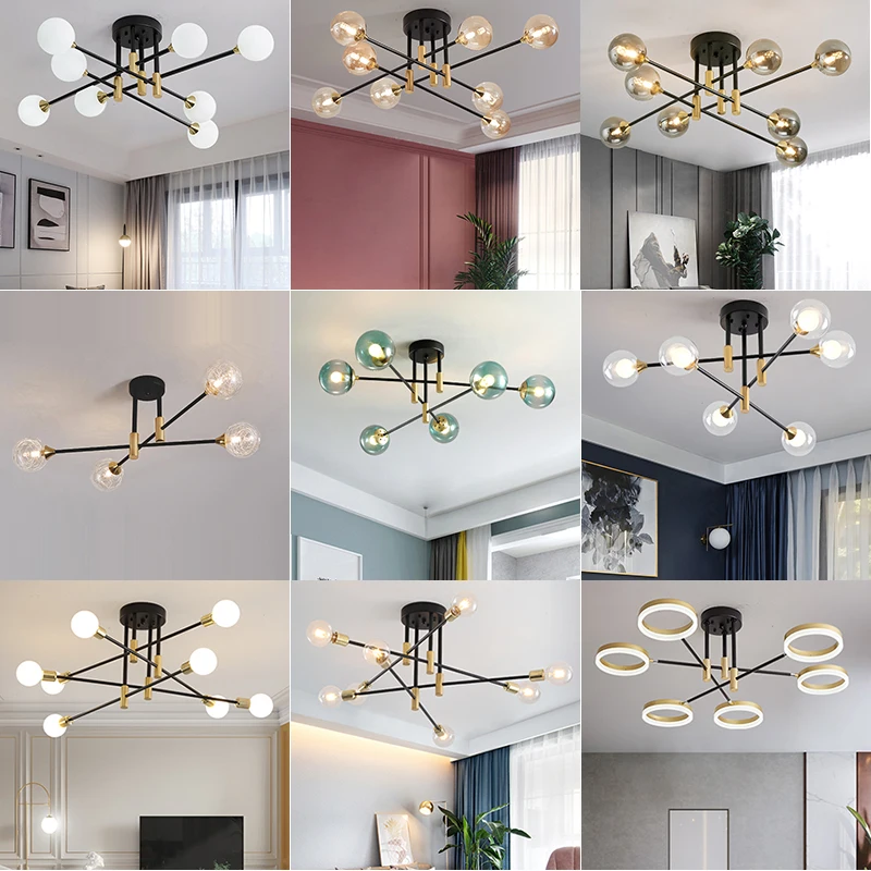 Современные подвесные лампы E27 в скандинавском стиле черные светодиодные