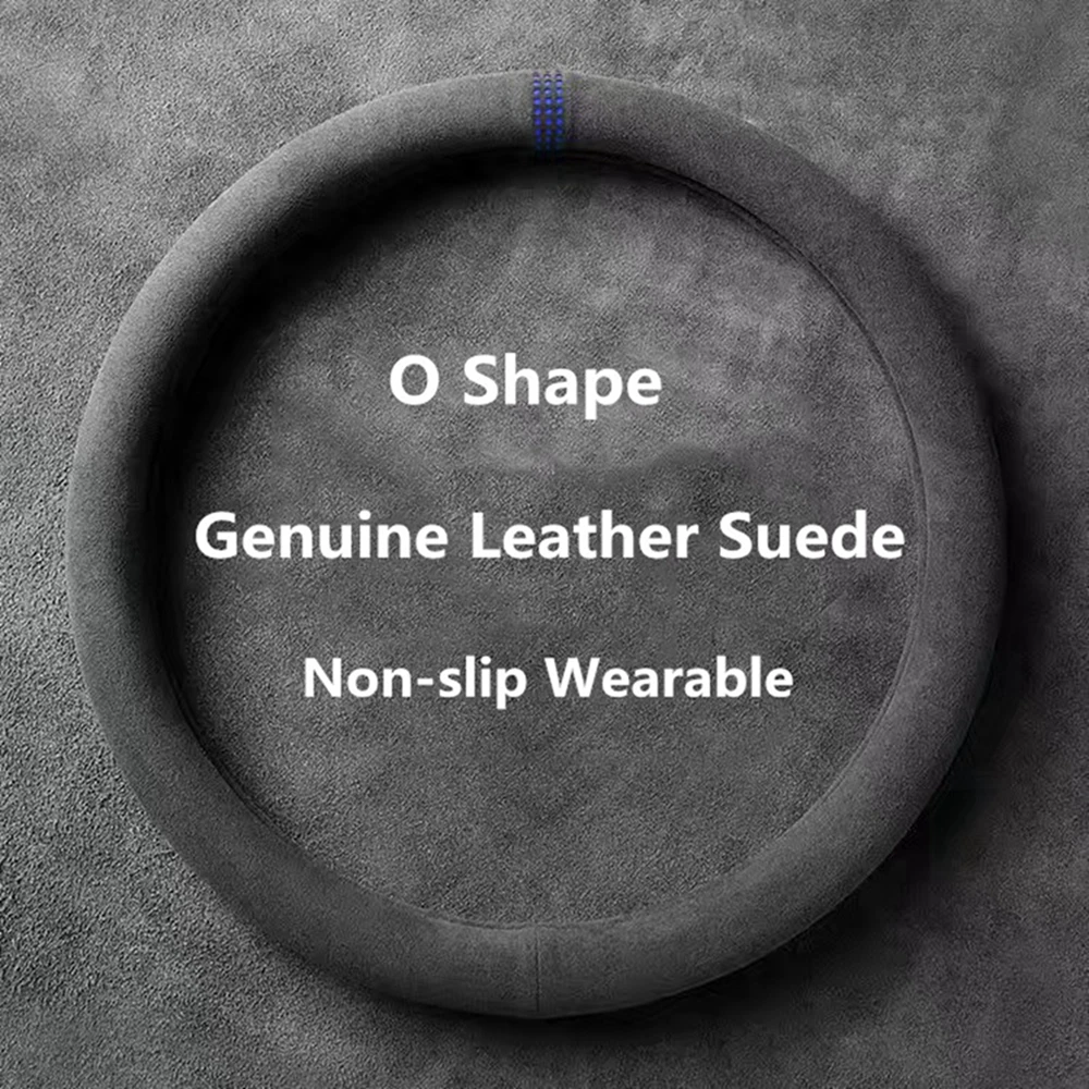 

Black Suede Car Steering Wheel Cover For BMW E90 F01 F06 F10 F15 F16 F20 F21 F25 F26 F30 F32 F82 M3 G20 X5 Car Accessories