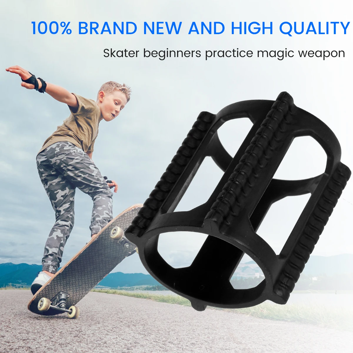 

4pcs Skateboard Assisted Wheel Covers Skateboarding Dolphin Jump Retainer Wheel Lock Ollie Trainer Silicone Skateboard Accessory