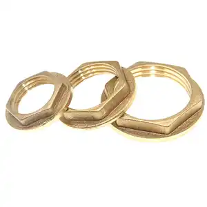 Лот 5 14 дюйма, 38 дюйма, 12 дюйма, 34 дюйма, 1 дюйм, внутренняя резьба BSP, латунный фитинг, шестигранные стопорные гайки с фланцем, фитинг резервуара для воды