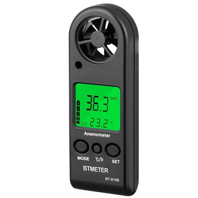 BTMETER BT-816B ручной ЖК-дисплей Цифровой ветер Скорость измеритель переносной