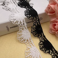milk silk water soluble lace clothing accessories embroidery fabric black and white width 3 8cm lace