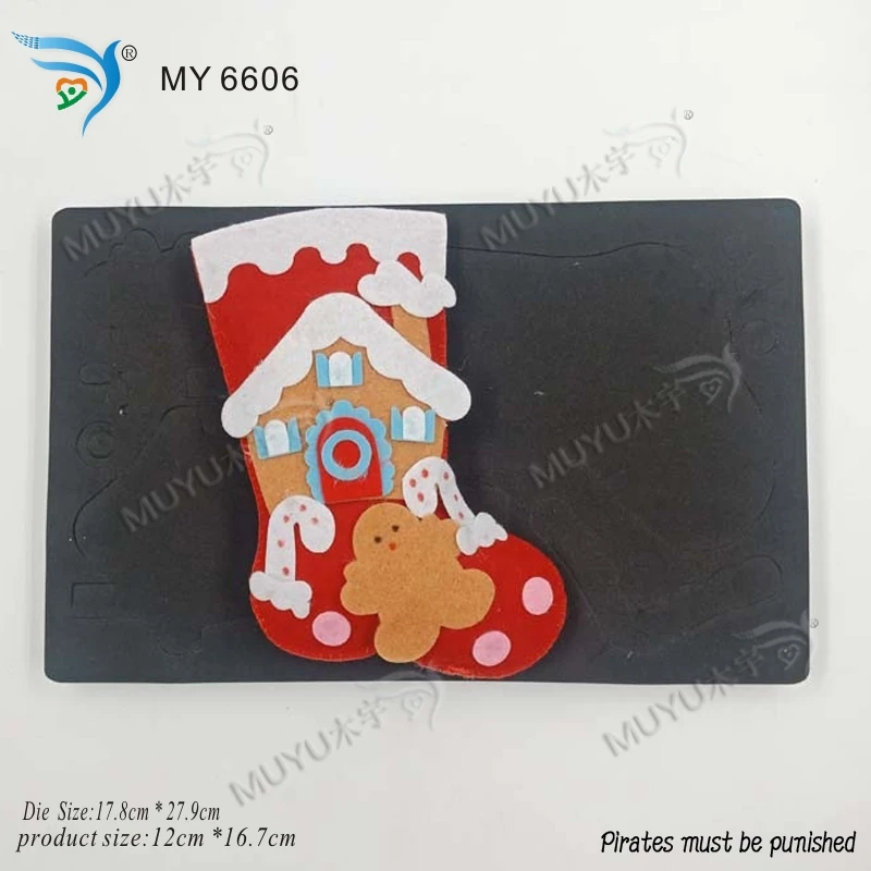 

Christmas stockings DIY manual die-cut board education wood mold making scrapbook MY6606