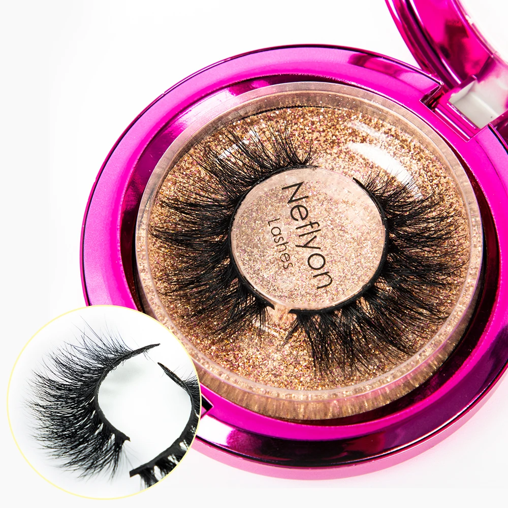 100% настоящие сибирские 3D норковые накладные ресницы большого объема толстые для