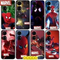 spider man super star phone case for huawei p50 p40 p30 p20 10 9 8 lite e pro plus black etui coque painting hoesjes comic fas