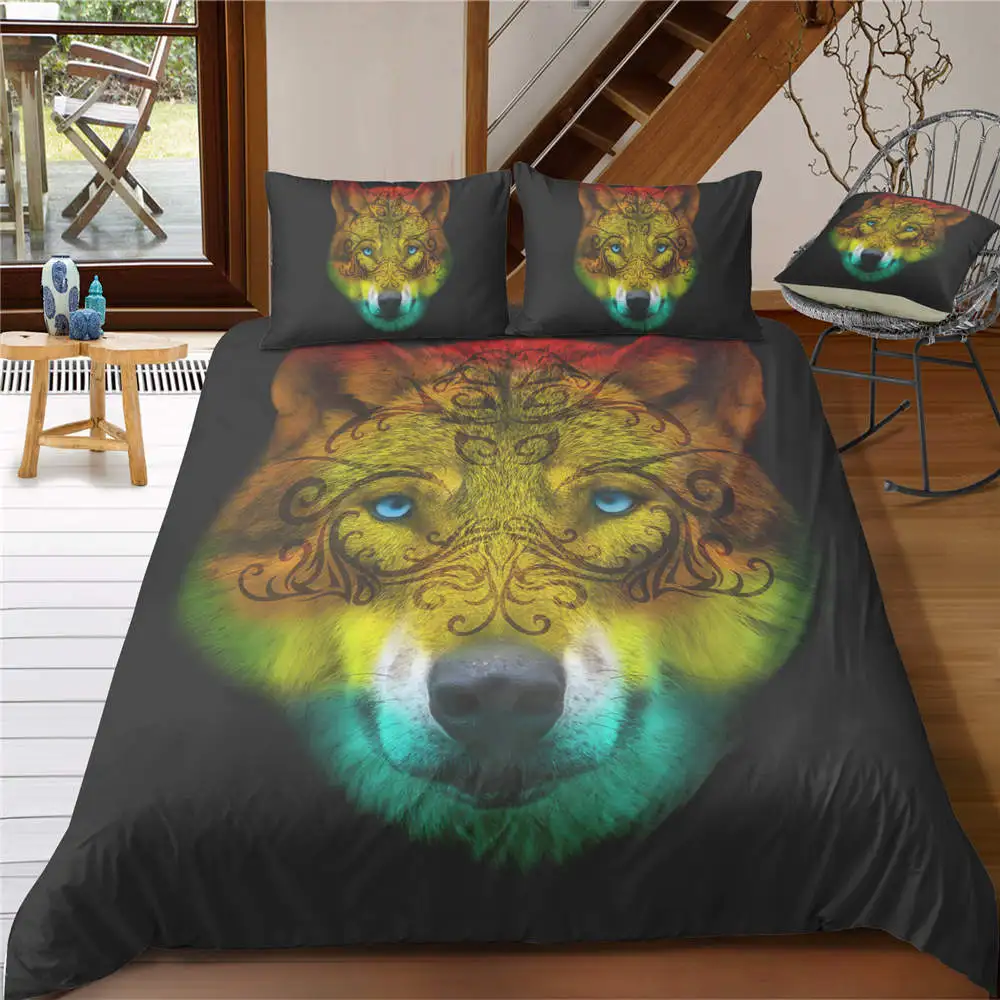 3D комплект для кровати с принтом Тигр Одноместный художественный модный