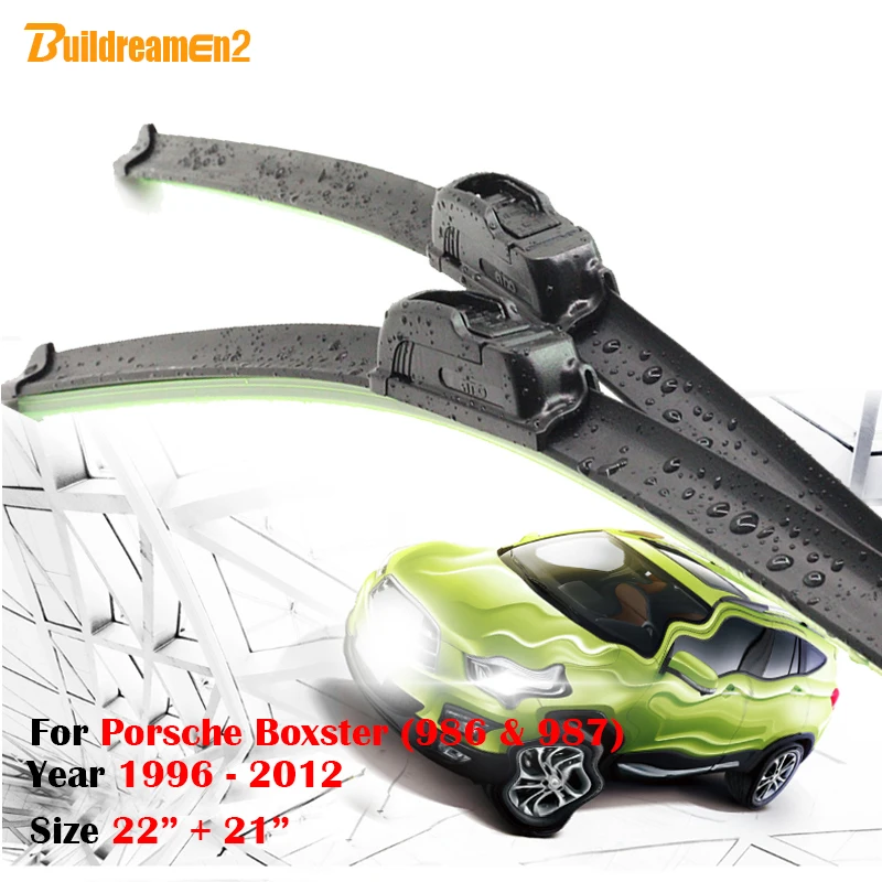 Buildreamen2 безрамные резиновые Авто Мягкие лобовое стекло стеклоочистителей 2 шт для