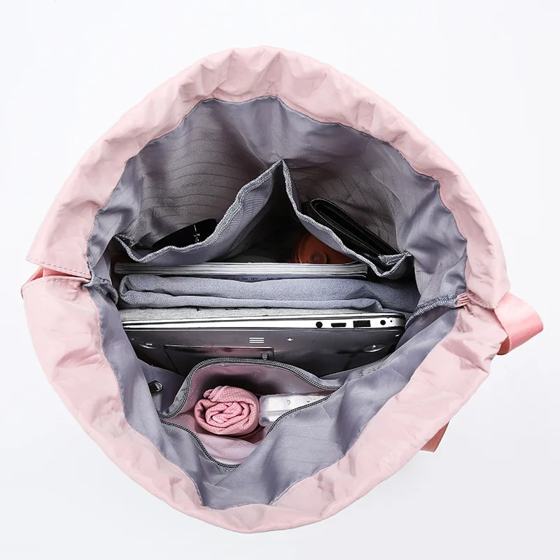 2021New Drawstring Bag Waterproof Gym Fitness Bag Lightweight Outdoor Backpack For Women Training Travel Handle Handbag Yoga