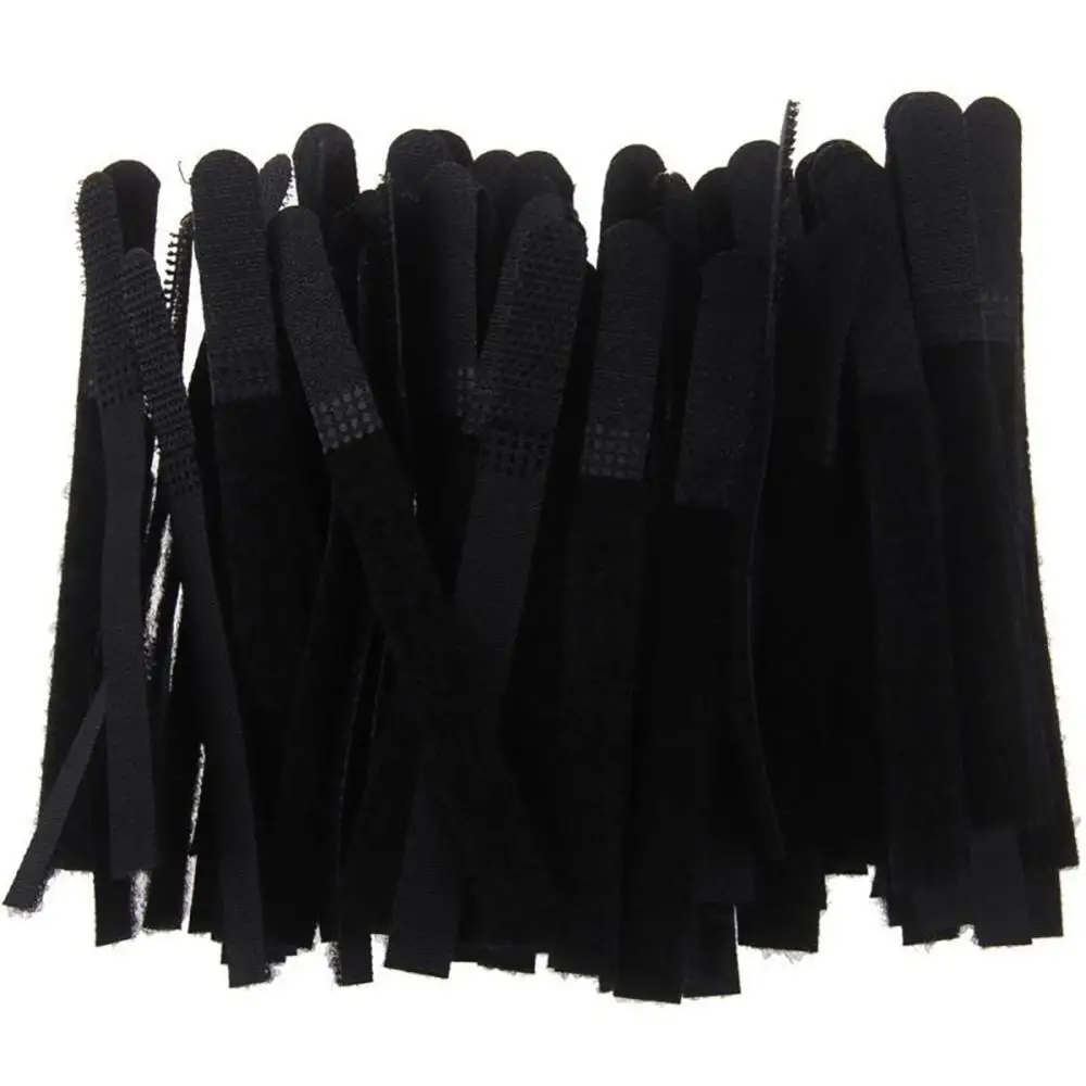 100 шт. многоразовые нейлоновые крючок петля шнур кабель для наушников Галстуки