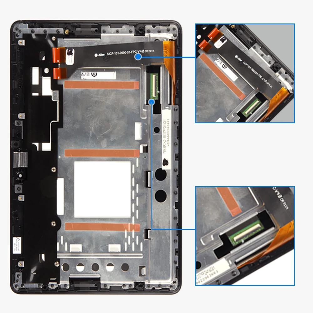 

Stjtek For Asus MeMO Pad 10 ME102 ME102A K00F MCF-101-0990-01-FPC-V4.0 LCD Display Digitizer Touch Screen Assembly With Frame