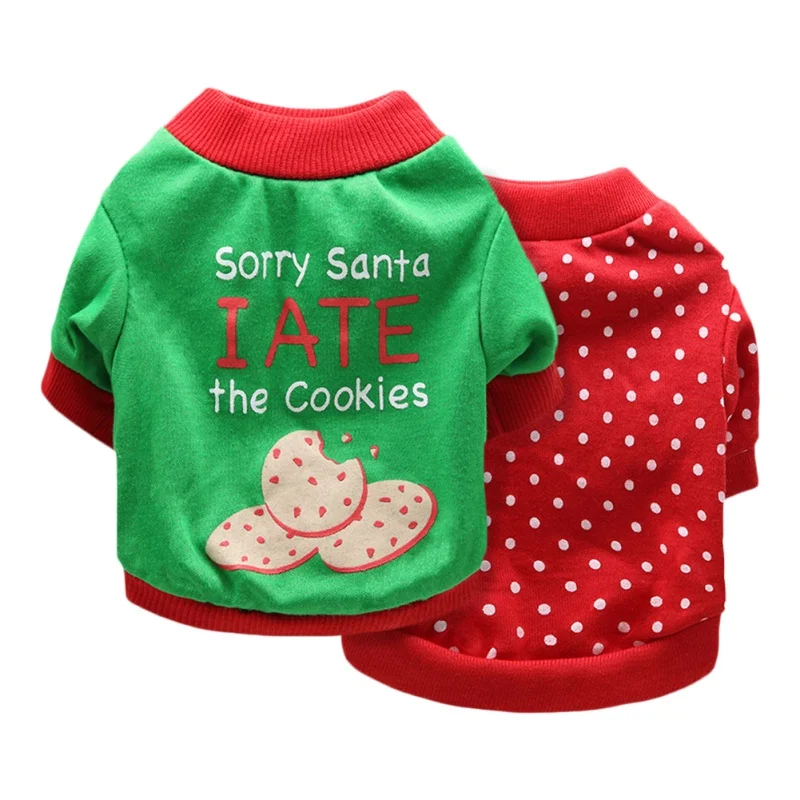 

Dog Cotton Short Sleeve Vest Soft Cotton T-Shirt Pet Puppy Clothes Comfortable Pullover Christmas Costume For Small Medium Dogs