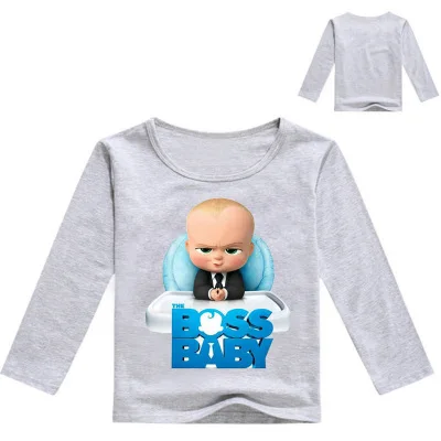 5 style Новое поступление года, детские футболки с надписью «Baby Boss» для детей возрастом от 2 до 12 лет футболка с длинными рукавами для мальчиков рубашки для девочек Vetement Enfant для подростков - Цвет: 5 style