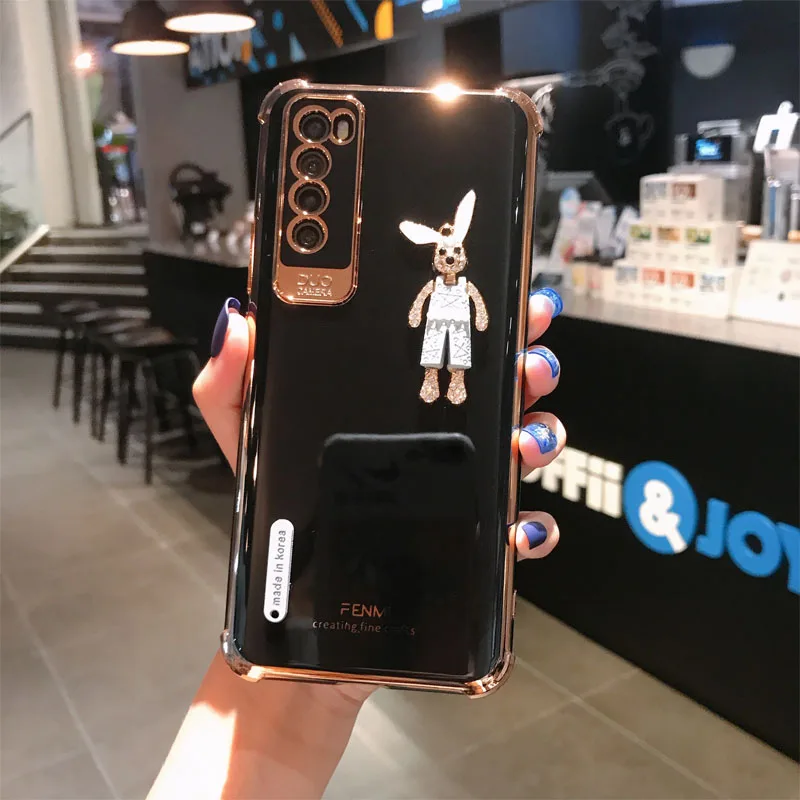 

The new rhinestone rabbit iphone11 mobile phone case iphoneX female electroplating silicone soft shell XR suitable for XS