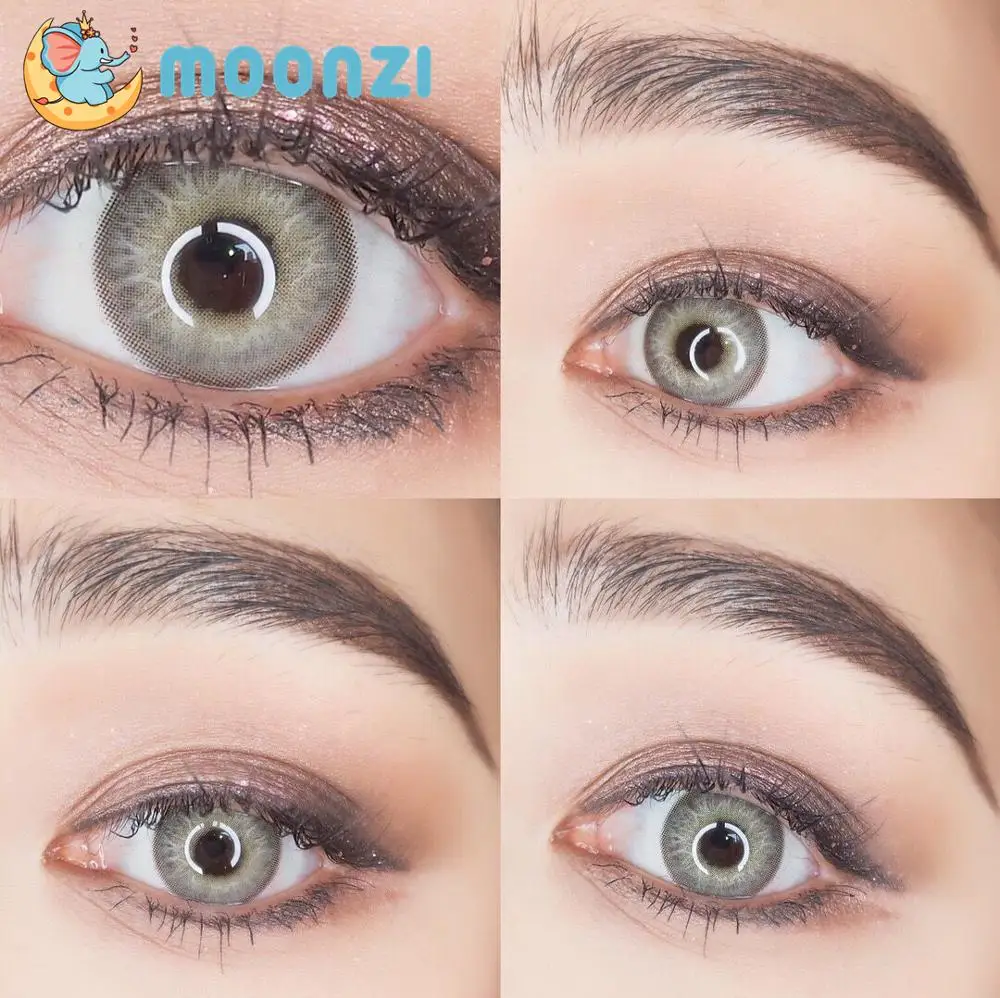 MOONZI коричневый сумасшедшие контактные линзы небольшой Красота ученик Цветной
