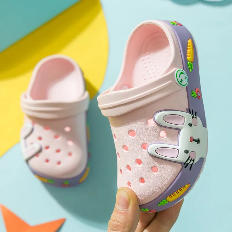 

2020 Children Cartoon Shoes Candy Color Girls Beach Summer Children's Slippers Antiskid Soft Bottom Baby Bathrooms Cold Towing