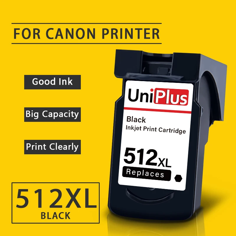 Черный чернильный картридж UniPlus PG 512 совместимый с Canon PG512 512XL Pixma MP230 MP235 MP240 MP250 MP252