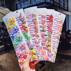 Заколки для волос для девочек, 10 шт.компл., с милыми мультяшными цветами, заколки с единорогом