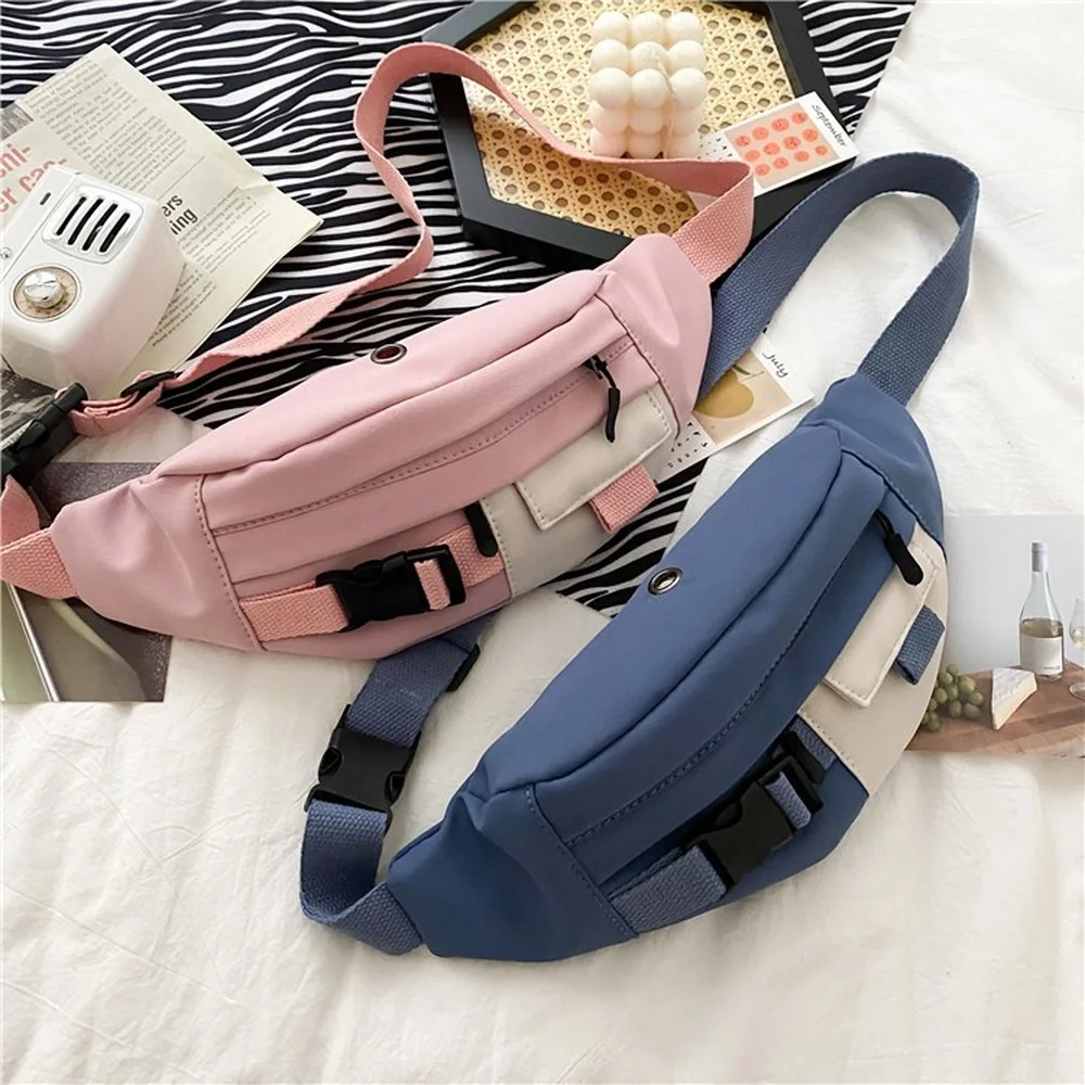 

Small Female Bag Trendy Messenger Wild Ins Chest Bag Girl Waist Bag Single Diagonal Unisex Bag Travel Sport Purse Pocket