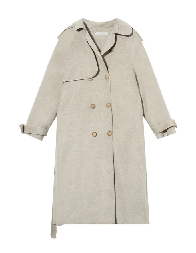 

Jiaqi Self Retaining ~ Medium Length Thin Double-sided Cashmere Coat