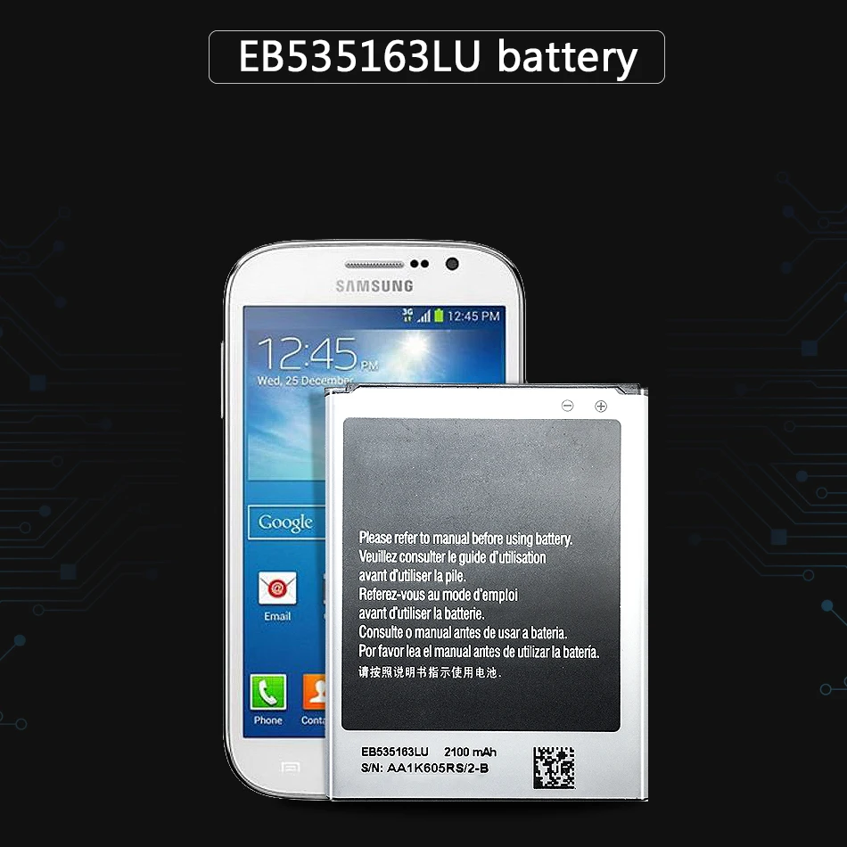 Телефон Батарея EB535163LU 2100 мА-ч для samsung GALAXY W T759 i8150 S8600 S5820 I8350 I519 X крышка S5690 N900P