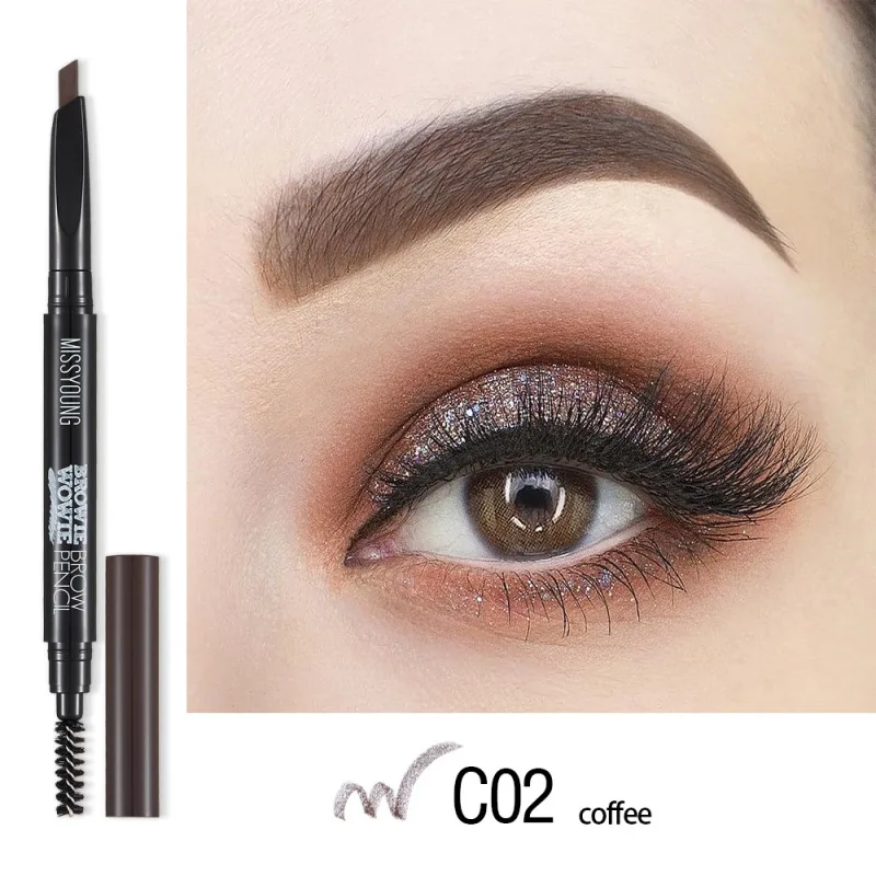 

6 Colors Stylish Long-lasting Waterproof Smudge-proof Colorfast Eyebrow Pen Double-head Eyebrow Pencil