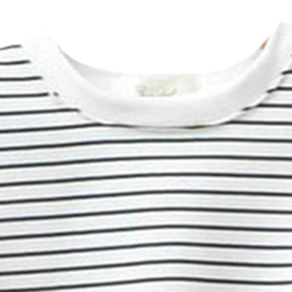 SAGACE женская футболка с длинным рукавом и круглым вырезом полосатый топ принтом