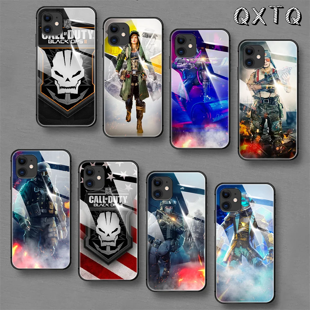 

Call-Of-Duty-COD Game Tempered Glass Phone Case For IPhone 5 6 7 8 11 12 13 S SE X Xs Xr Plus Pro Max IPhone13 Mini Cover Cell