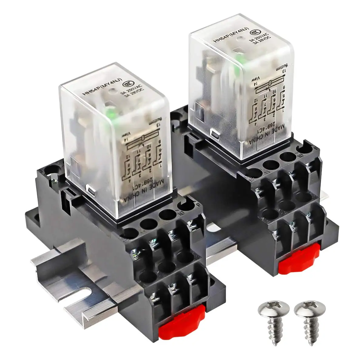 HH54P AC DC 220V 110V 12V V24V катушка 14 Pin 5A 4PDT светодиодный индикатор электромагнитное реле